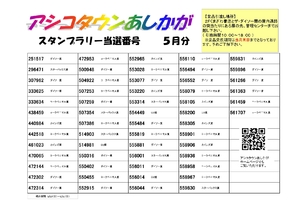 2026年5月スタンプラリー当選番号